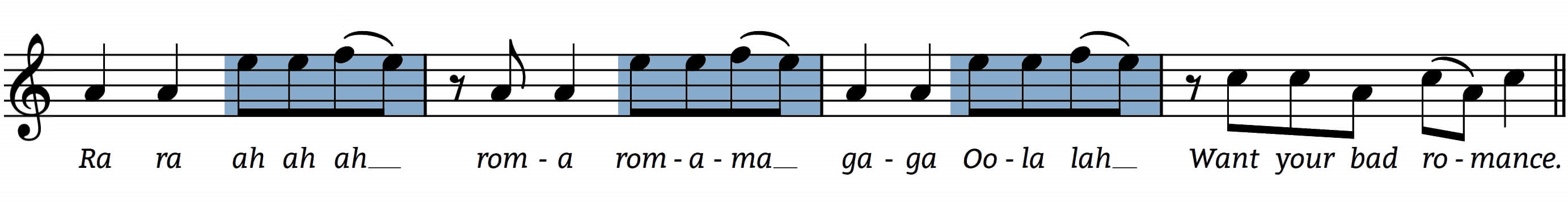 bad-romance melodic figures