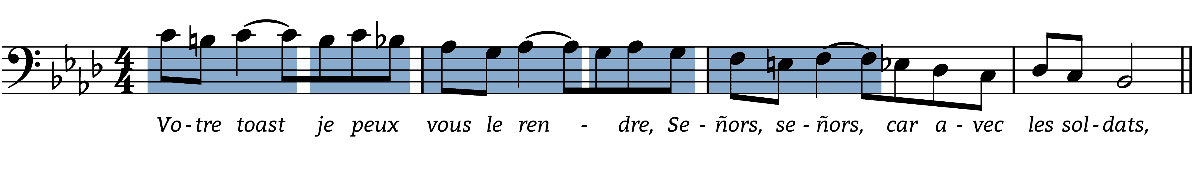 toreador melodic figures