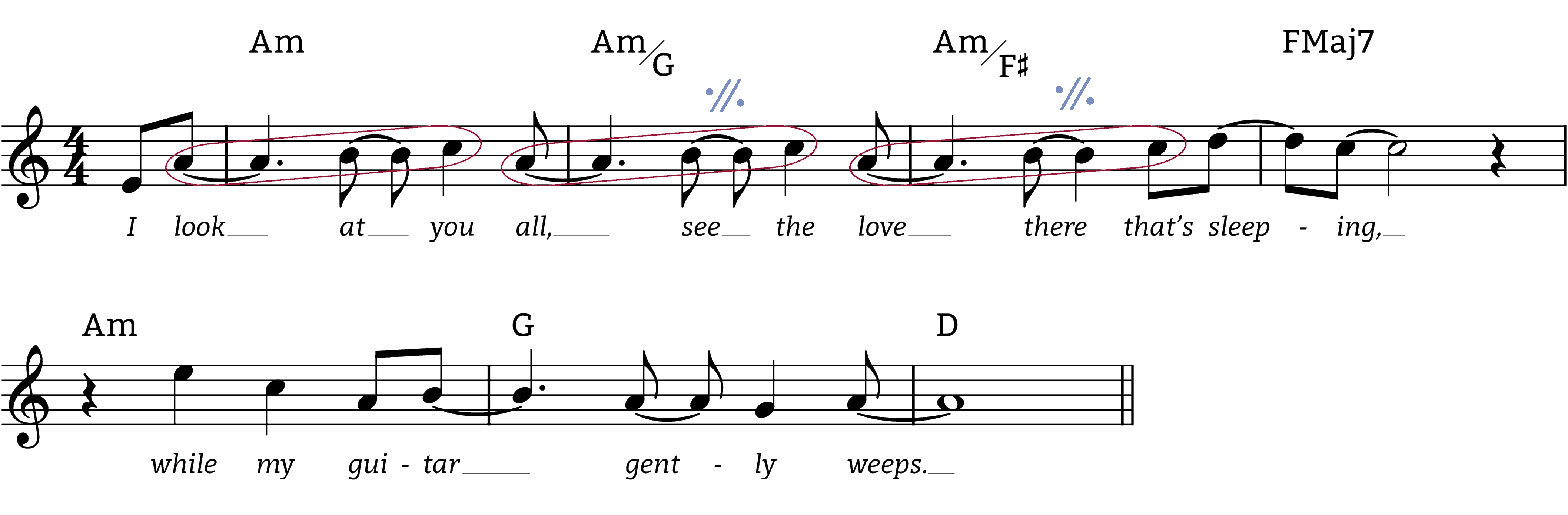 while-my-guitar-gently-weeps-verse-melodic figures