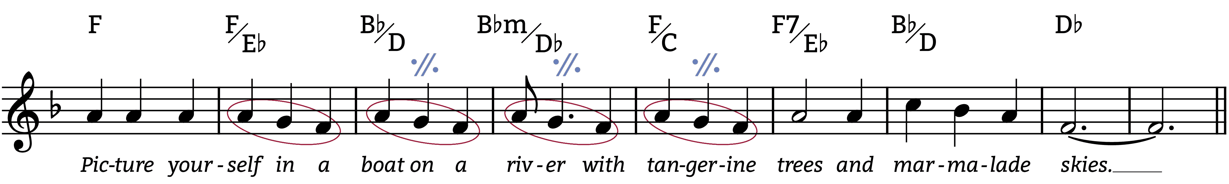  lucy-in-the-sky-first-line melodic figures