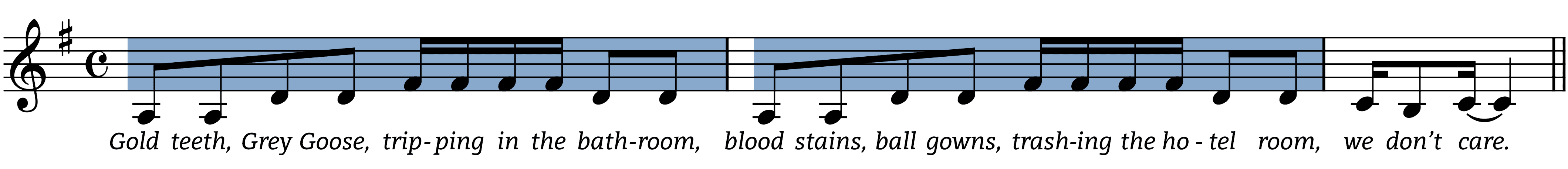 royals arpeggio figures in melody