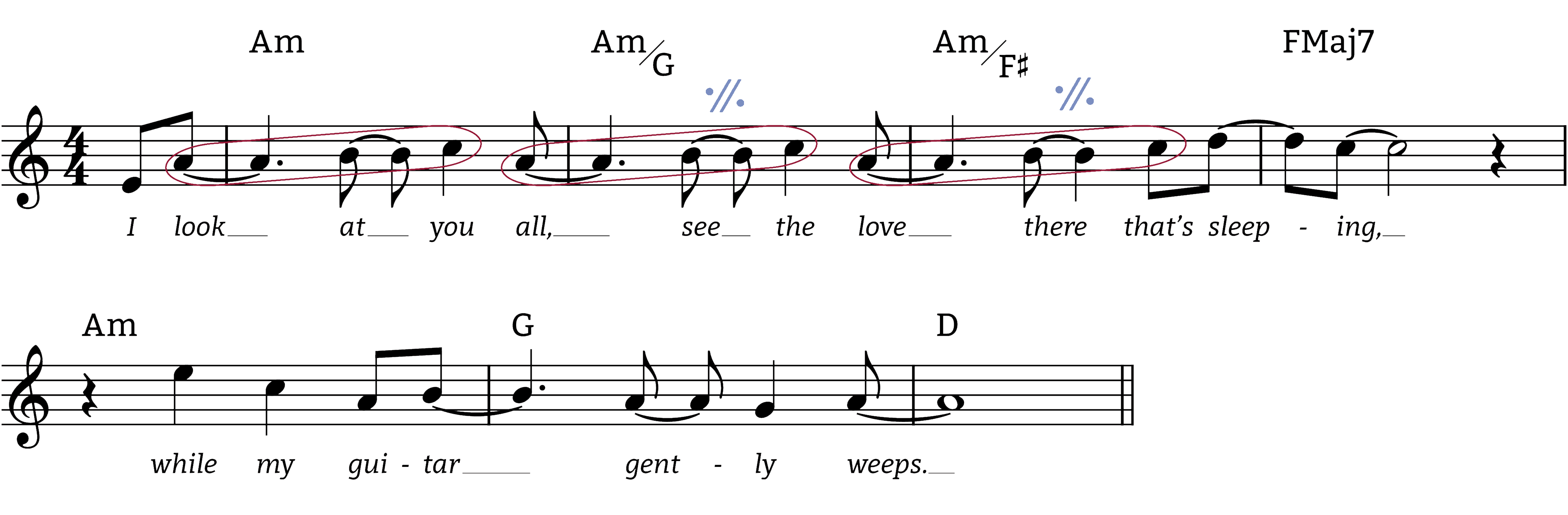 while-my-guitar-gently-weeps-verse-melodic figures