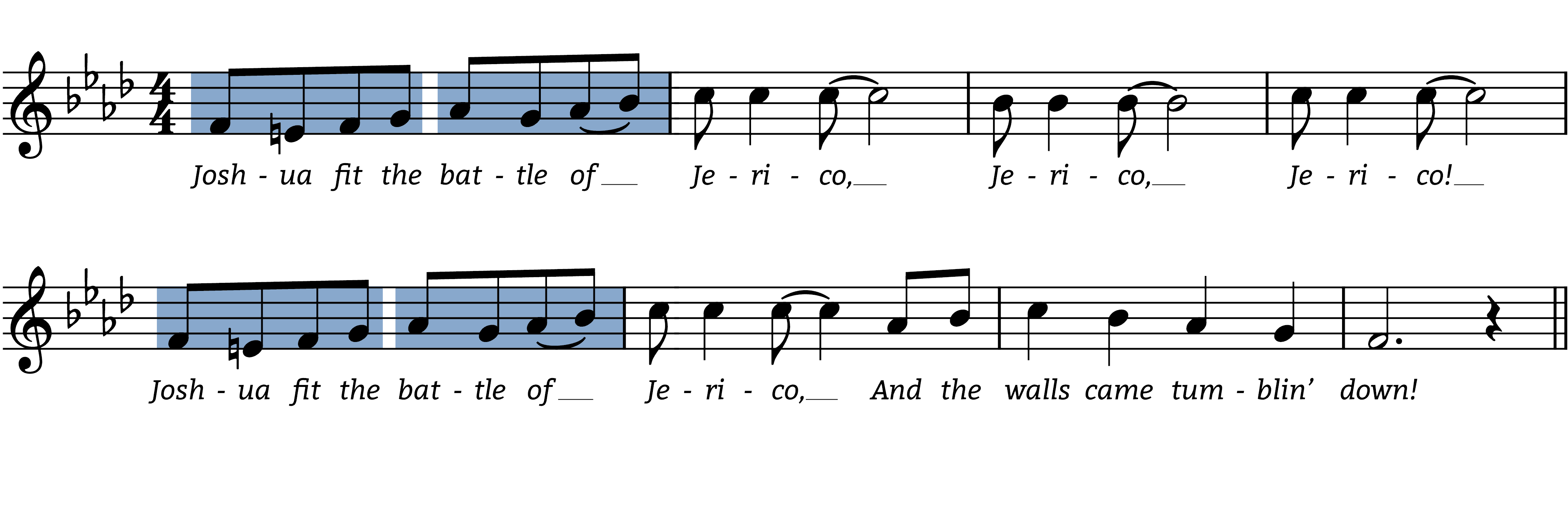 joshua-fit-the-battle melodic figures
